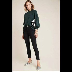 Anthropologie The Essential Slim Ponte Black Pants Size 6